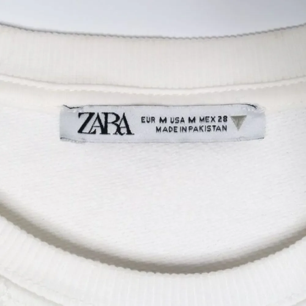 Zara‎ Mens Sweater Shirt M White Short Sleeve Preppy Classic Minimalist